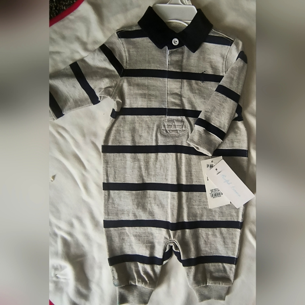 Ralph Lauren Baby Boy Romper. Sz 3 Mth